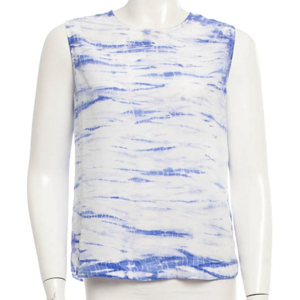 Equipment Sleeveless Tie Dye Silk Top Small
